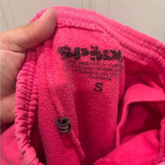 🆕 Sp5der/Spider Worldwide SP5DER P*INK LOGO PRINT SWEATPANTS - Picture 4 of 5